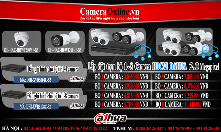 Lắp camera Dahua - Hikvision hàng chính hãng, rẻ nhất Sài Gòn