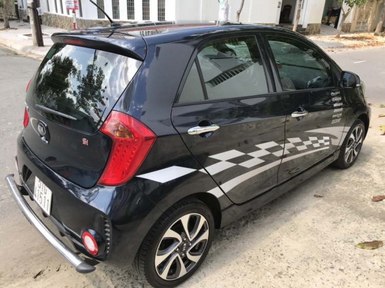 Kia Morning 1.25AT Si Đăng ký T9/2017 màu xanh xe ODO 1800km như xe hãng