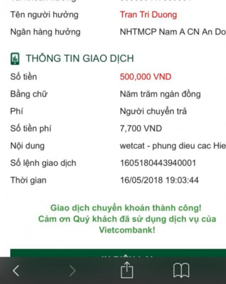 TIẾP NHẬN CHUYỂN GIAO TIỀN PHÚNG ĐIẾU TỚI GIA ĐÌNH HIỆP SĨ ĐƯỜNG PHỐ TỬ NẠN - Đã khoá sổ