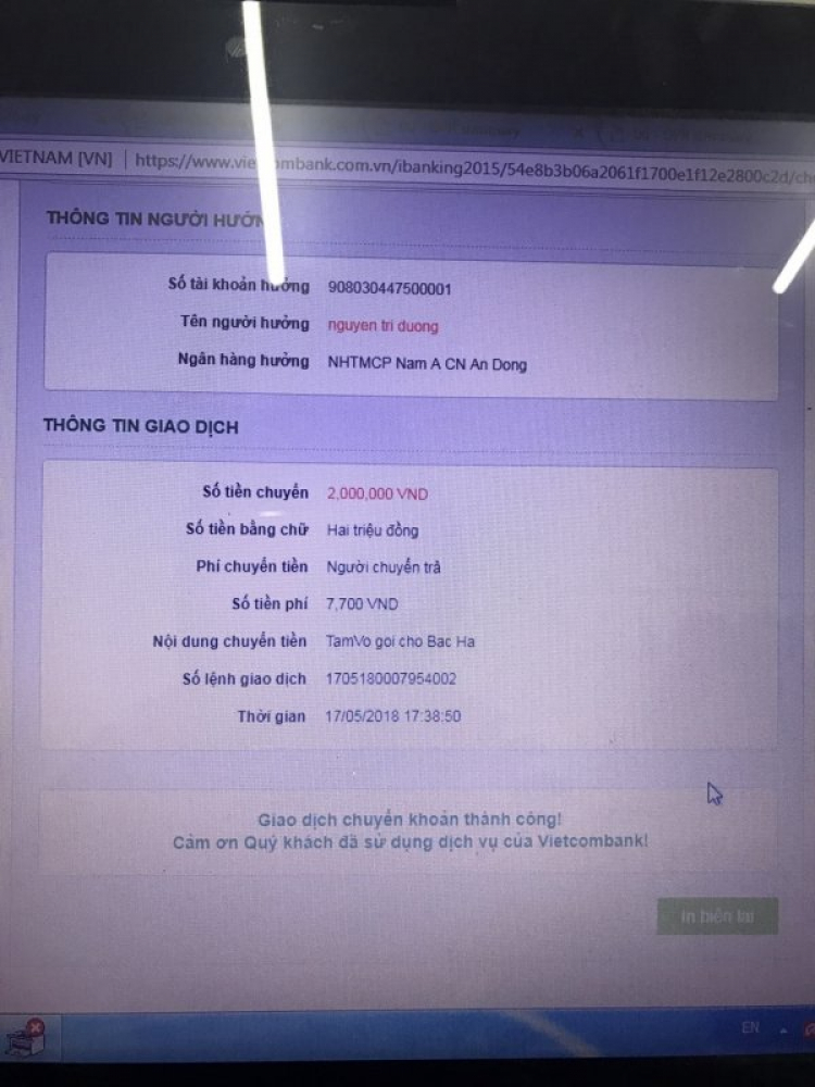 TIẾP NHẬN CHUYỂN GIAO TIỀN PHÚNG ĐIẾU TỚI GIA ĐÌNH HIỆP SĨ ĐƯỜNG PHỐ TỬ NẠN - Đã khoá sổ