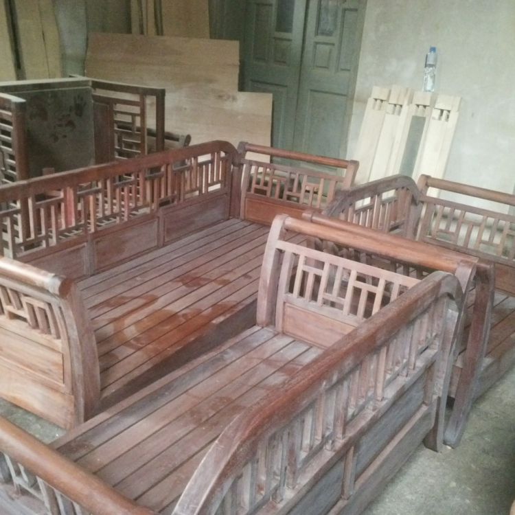 Sofa gỗ cho phòng khách hiện đại