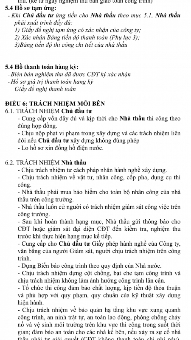 Gấp các bác ạ ! Tư vấn giúp em về bản Hợp đồng XD này !