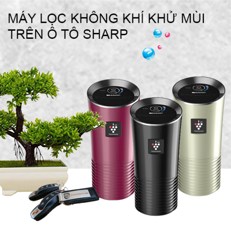 Máy lọc không khí, khử mùi trên ô tô Sharp IG-GC2E - Hàng chính hãng