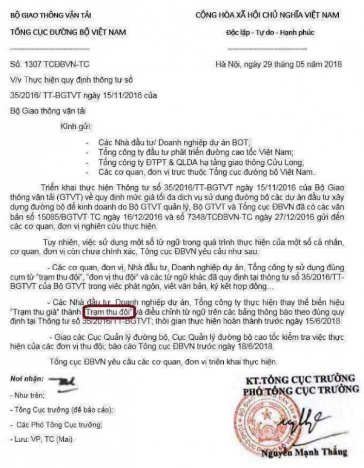 Trạm thu GIÁ?