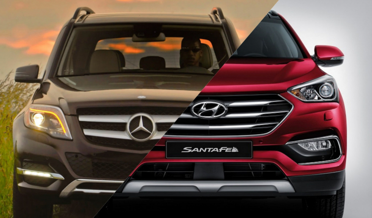 Em đang phân vân giữa Mercedes-Benz GLK 2013 cũ với ''đập hộp'' Hyundai SantaFe 2017