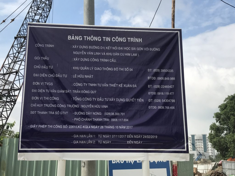 Tiến độ đường D1 nối KDC Himlam với Nguyễn Văn Linh