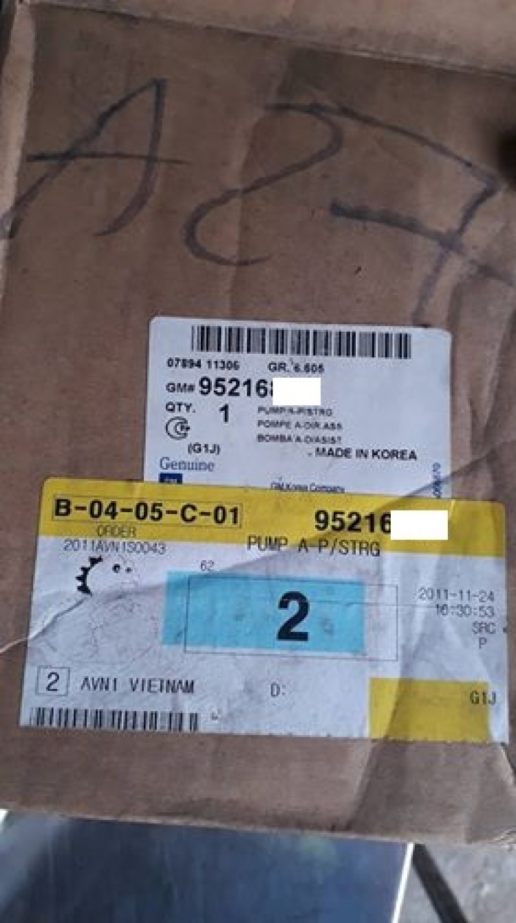 Phụ tùng Chevrolet khu vực Sài Gòn & Bình Dương (Thảo luận) Phụ tùng Chevrolet khu vực Sài Gòn & Bình Dương (Thảo luận)
