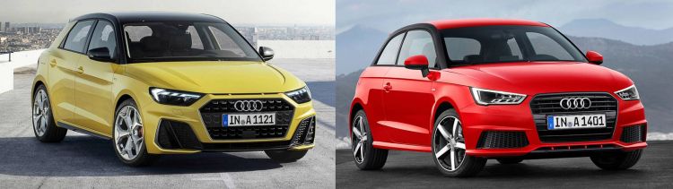 So sánh Audi A1 Sportback 2019 với thế hệ trước: Mẫu xe nhỏ, thay đổi lớn