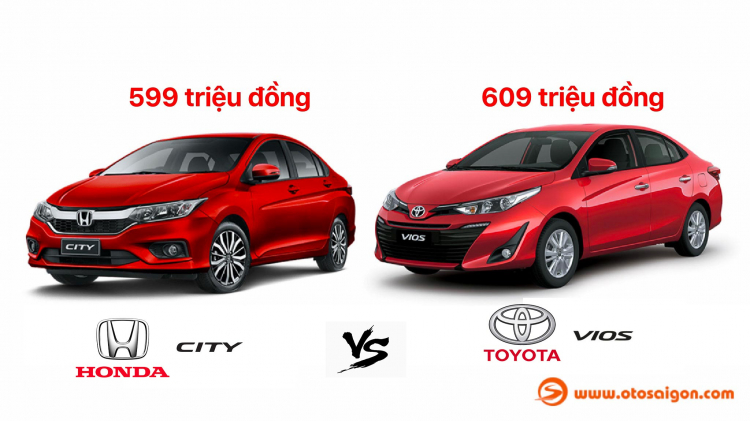 [THSS] So sánh thông số Toyota Vios 2018 và Honda City phiên bản cao cấp nhất