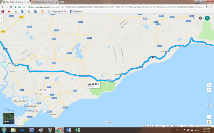 Đường ven biển đi Phan Thiết tháng 8.2018 Đường ven biển đi Phan Thiết tháng 8.2018