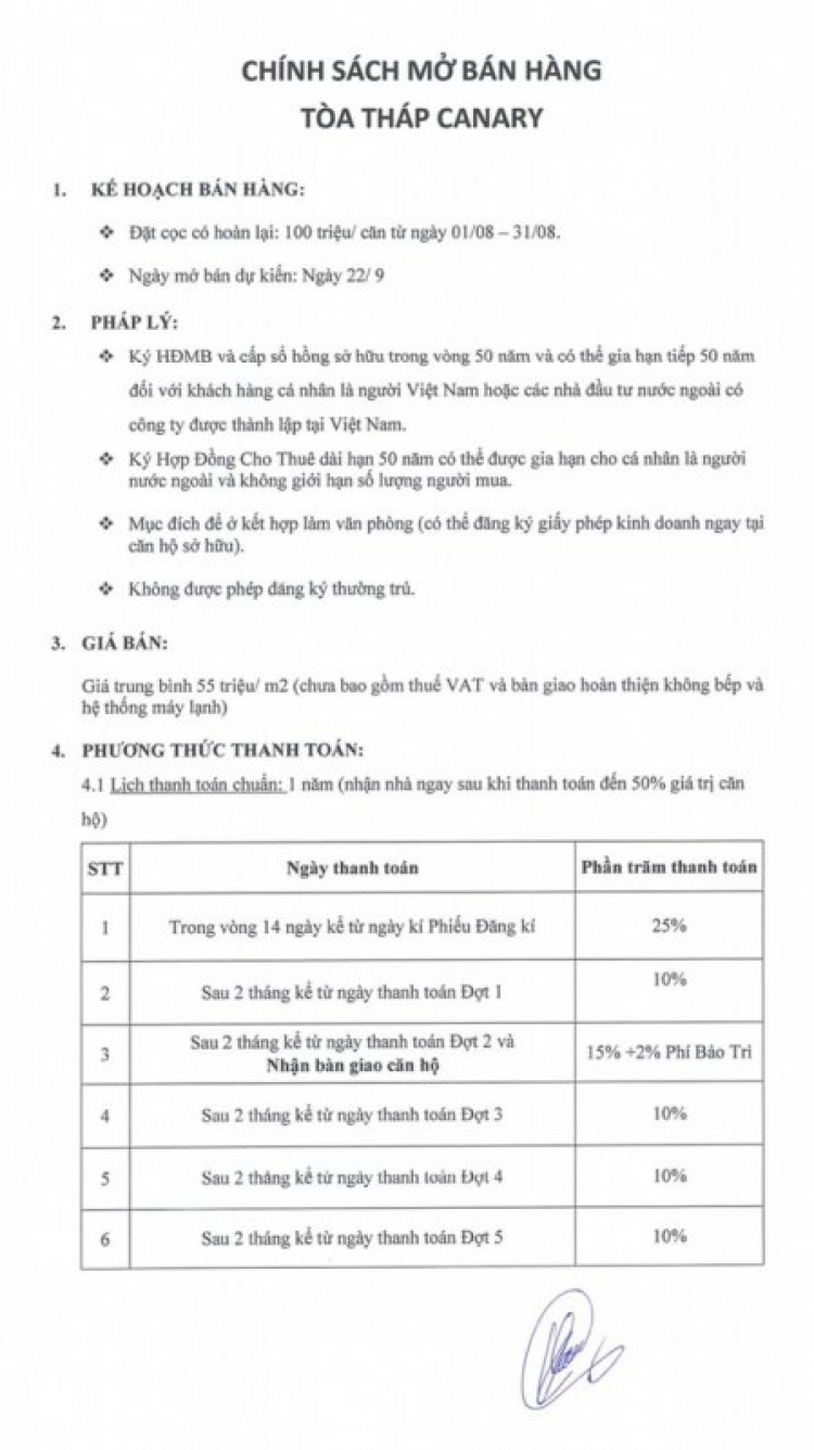 Tháp Canary Dự án Đảo Kim Cương TT 50% nhận nhà, còn lại TT trong 1 năm, có nên đầu tư ?