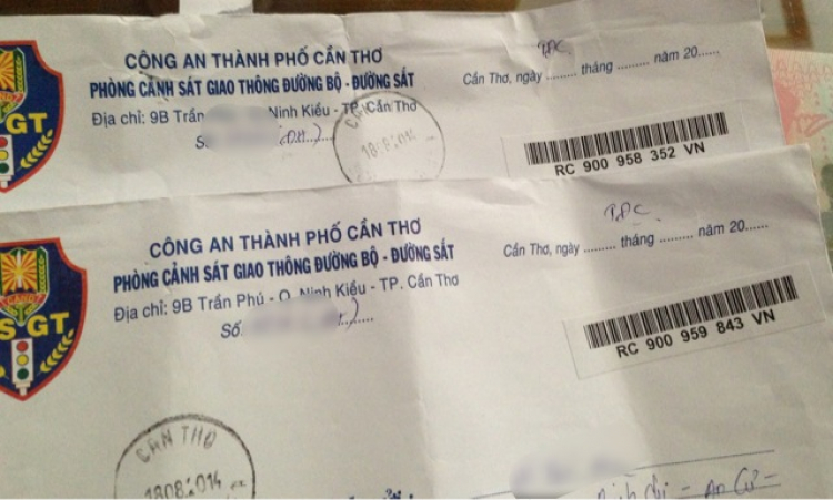 Em mới nhận được giấy báo phạt nguội sau 4 tháng từ phòng CSGT TP Cần Thơ. Em mới nhận được giấy báo phạt nguội sau 4 tháng từ phòng CSGT TP Cần Thơ.