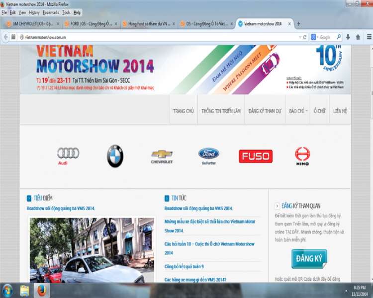 Hãng Ford có tham dự VN Motorshow 2014 không vậy?