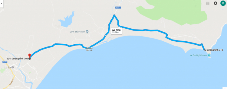 Đường ven biển đi Phan Thiết tháng 8.2018