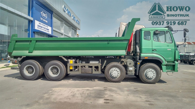 BẢNG GIÁ XE BEN HOWO 6T5, 8T5, 9T1, Howo 3 chân, 4 chân 371Hp