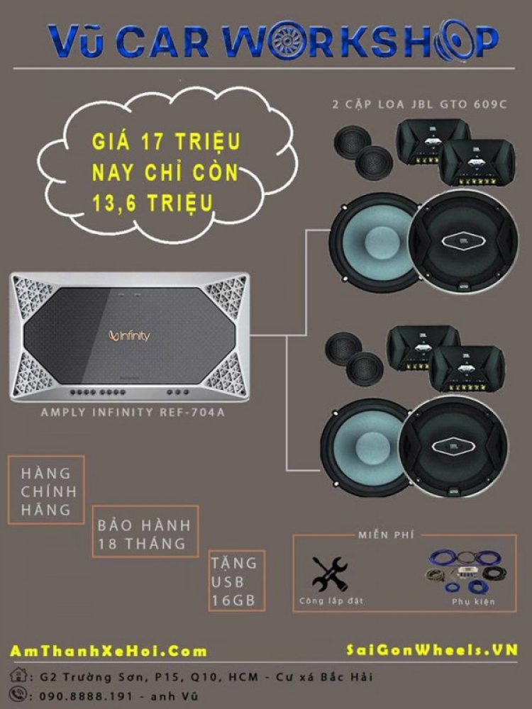 Chương Trình Khuyến Mãi dành cho loa JBL và đầu DVD Kenwood.