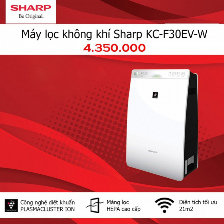 Máy lọc không khí Sharp hàng chính hãng, đầy đủ model | Freeship nội thành HCM