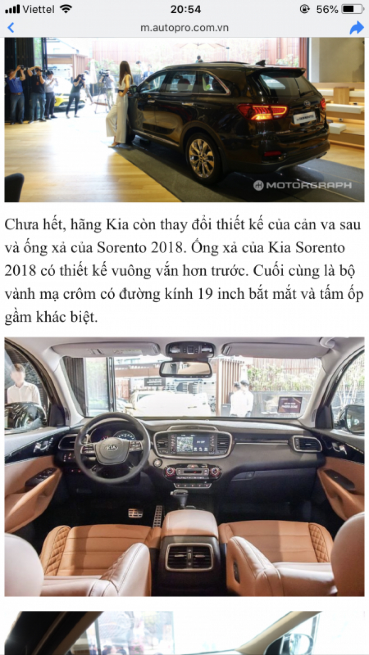 Cách phân biệt kia sorento năm 2017 và năm 2018