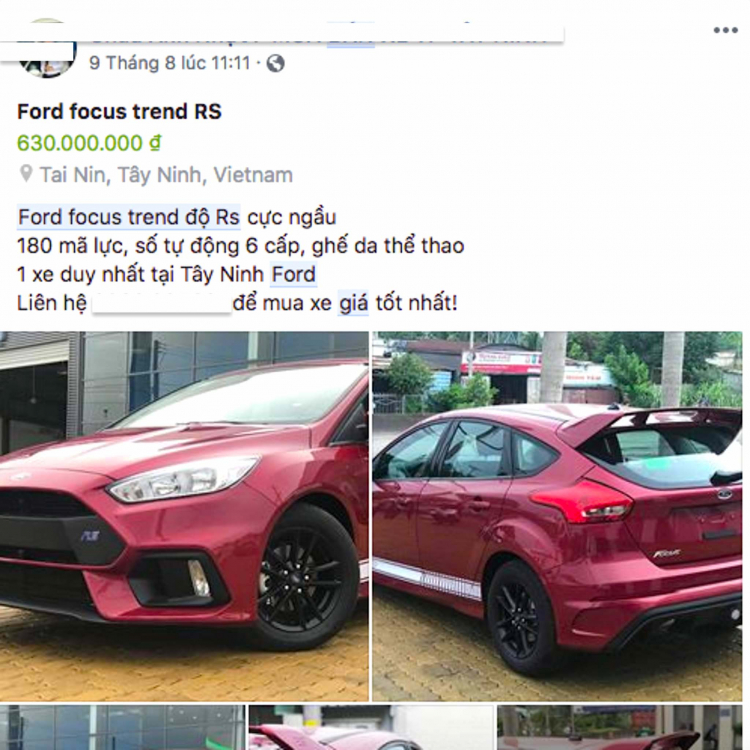 Ford Focus bản Trend được đại lý độ sẵn bodykit RS; rao bán 630 triệu