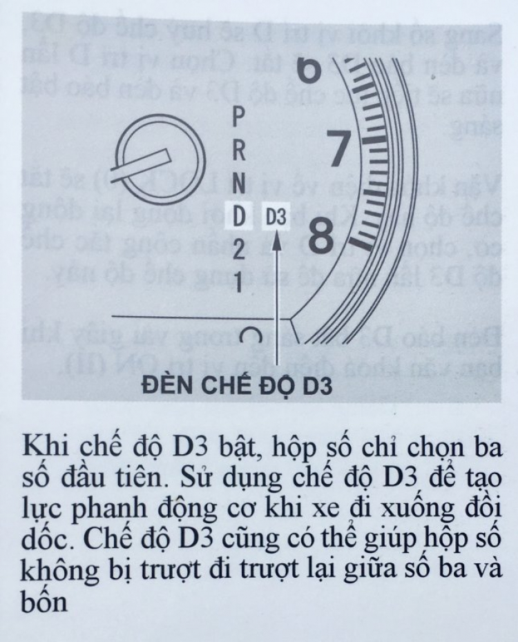 Xe AT đi số thấp khi xuống dốc ?