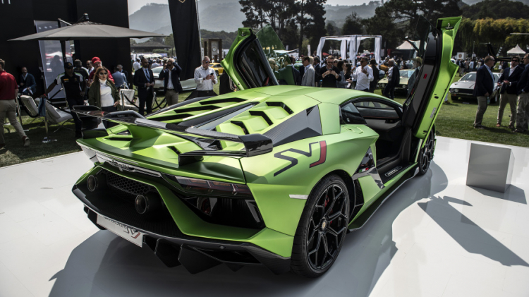 Cận cảnh vẻ đẹp của siêu phẩm Lamborghini Aventador SVJ tại Pebble Beach