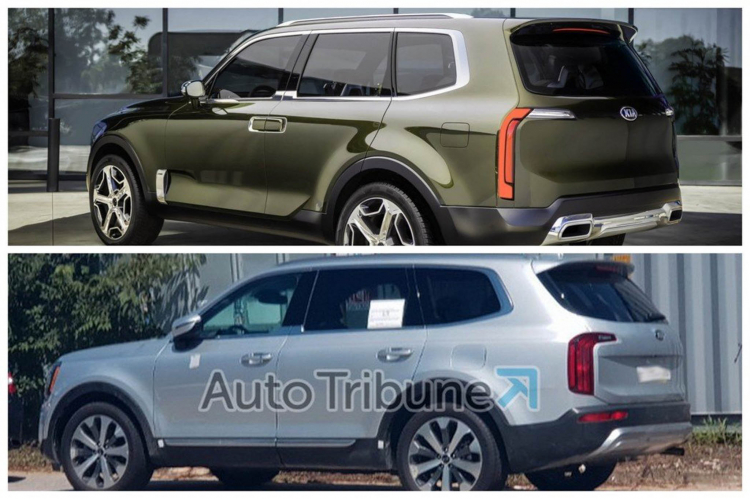 Kia Telluride bị bắt gặp khi chạy thử; đối thủ mới của Toyota Highlander hay Mazda CX-9