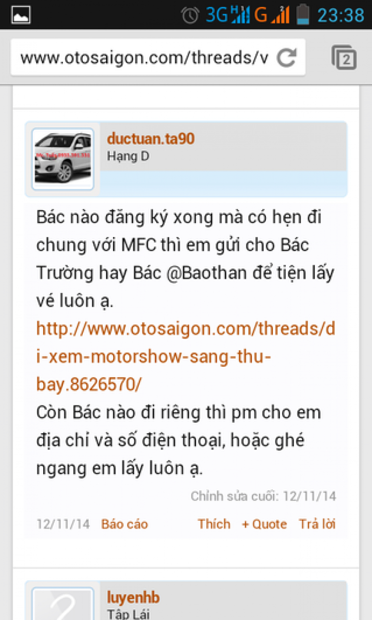 VIETNAM MOTORSHOW 2014 ( 19/11 - 23/11 )