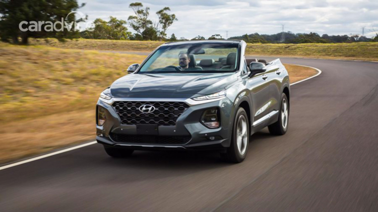 Hyundai Santa Fe 2019 phiên bản mui trần bất ngờ xuất hiện tại Úc