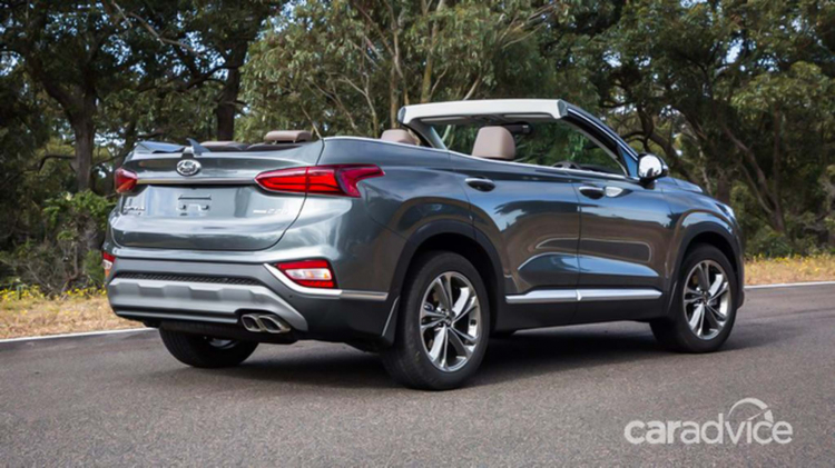 Hyundai Santa Fe 2019 phiên bản mui trần bất ngờ xuất hiện tại Úc