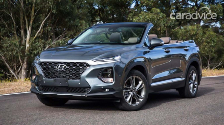 Hyundai Santa Fe 2019 phiên bản mui trần bất ngờ xuất hiện tại Úc