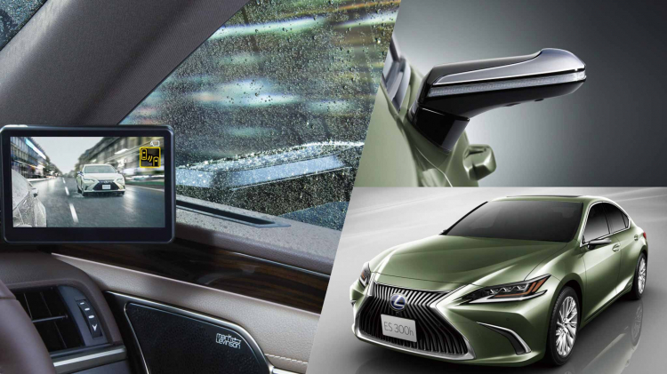 Lexus ES 2019 được trang bị camera thay thế cho gương chiếu hậu truyền thống