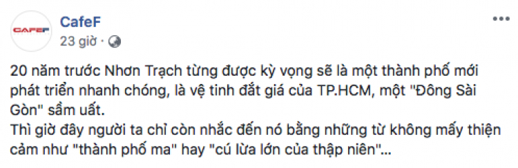 Nhơn Trạch, cú lừa lớn của thập niên?