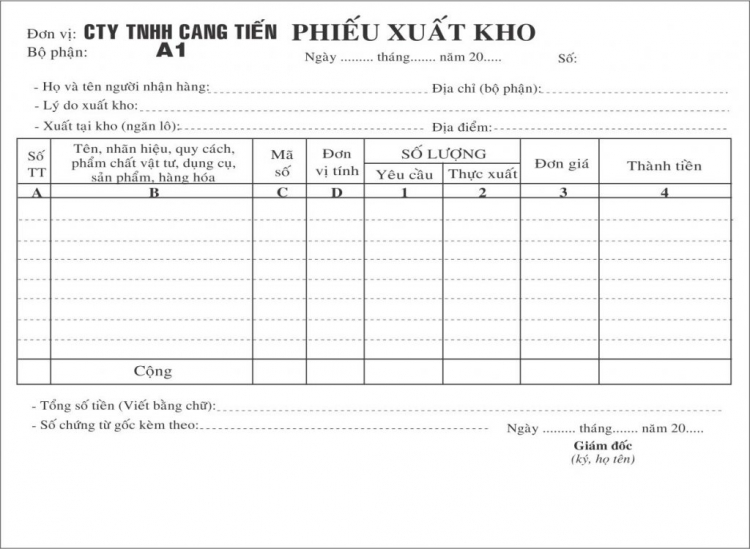 In phiếu chi giá rẻ chất lượng cao