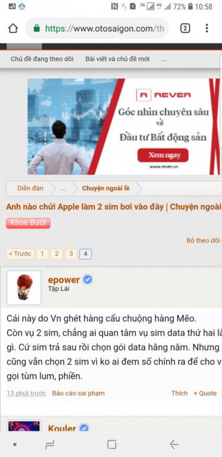 Anh nào chửi Apple làm 2 sim bơi vào đây