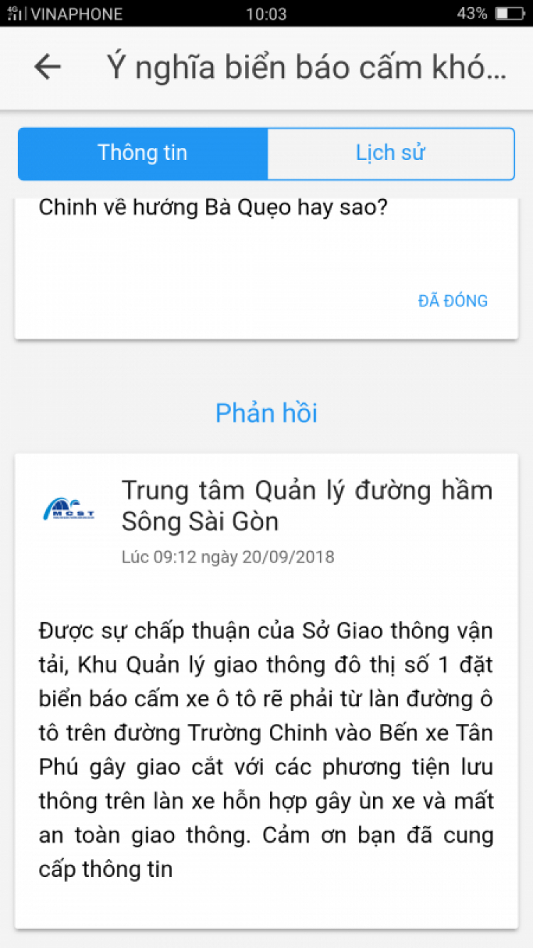 Biển cấm 4B rẽ phải trên đường Trường Chinh gẫn mũi tàu CH-TC