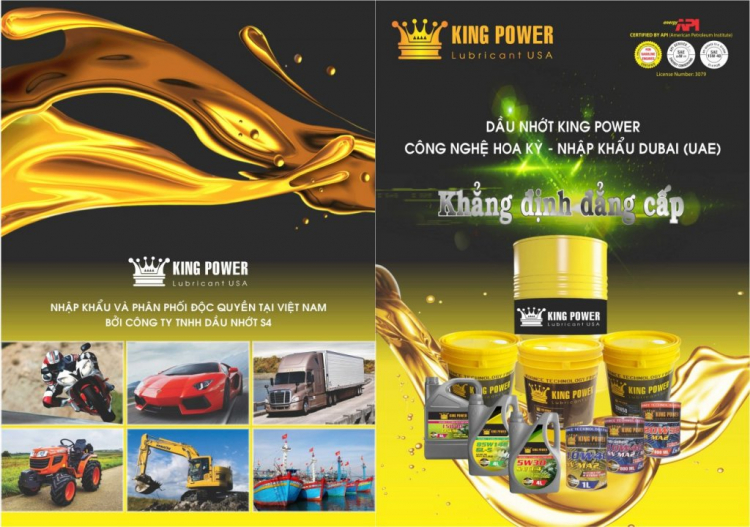 Dầu nhớt động cơ King Power, Nhớt xe máy nhập khẩu từ DuBai( UAE) công nghệ USA