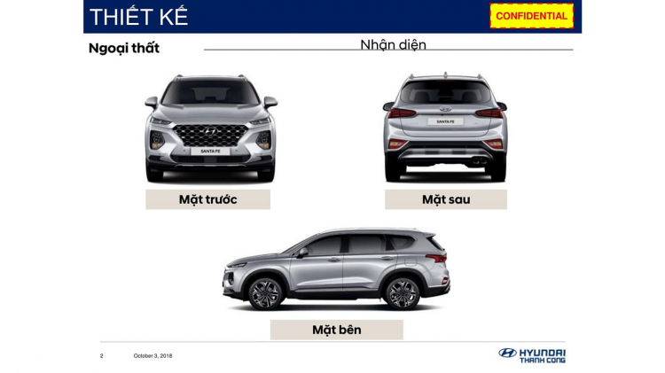 Hyundai Sante Fe 2019 lộ hàng loạt thông số kỹ thuật quan trọng