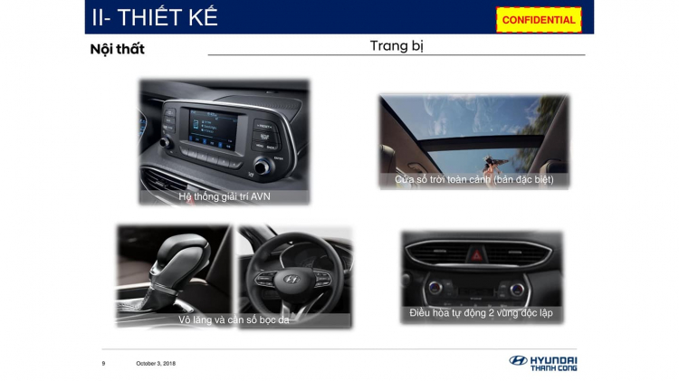 Hyundai Sante Fe 2019 lộ hàng loạt thông số kỹ thuật quan trọng