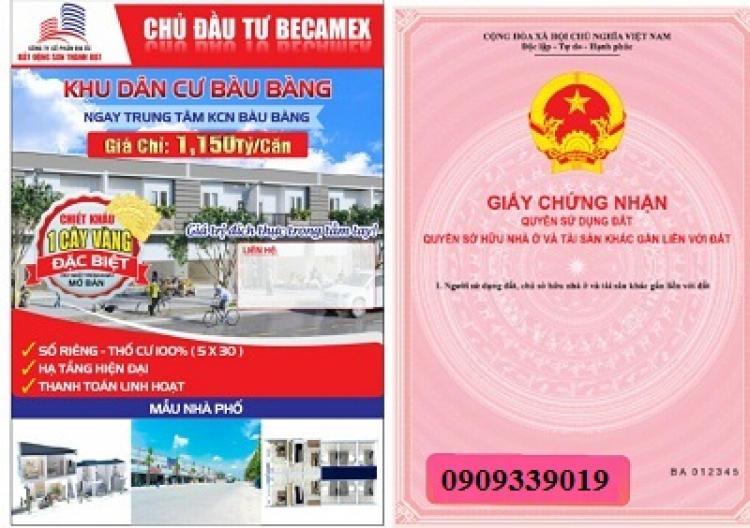 Dự Án Bàu Bàng - Đất Nguồn ,Shophouse 0909339019 - KHU NHÀ Ở CAO CẤP – THƯƠNG MẠI – DỊCH VỤ BÀU BÀNG