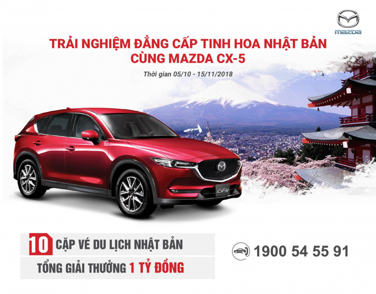 Nhận nhiều ưu đãi khi mua Mazda CX-5 trong tháng 10/2018