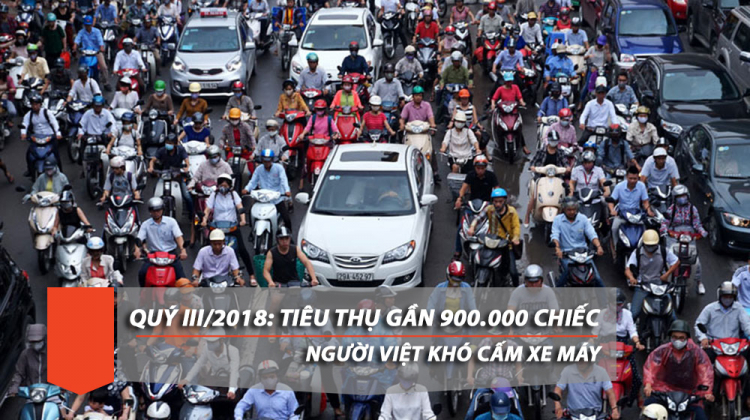 Tiêu thụ gần 900.000 chiếc trong quý III/2018, người Việt khó cấm xe máy