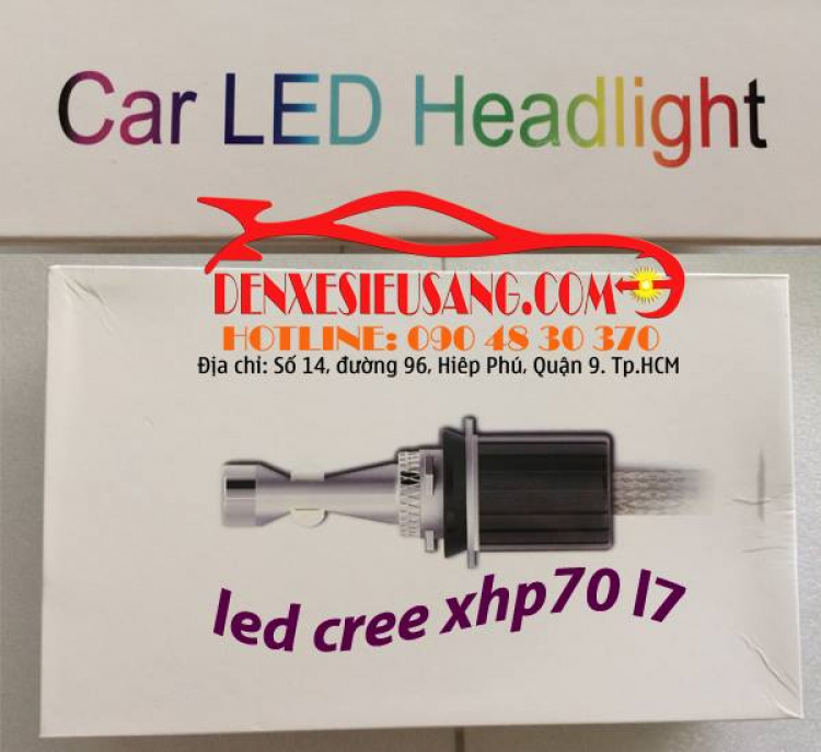 led l8 , l7 sử dụng chip led cree xhp70 (USA) bao ráp BH chính hãng ĐỔI MỚI 100%