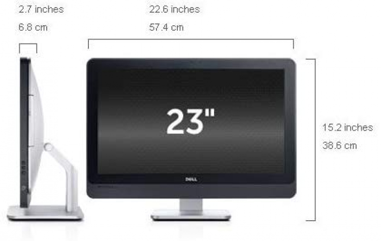 All in one Dell 23" cảm ứng, core i5 gen 3