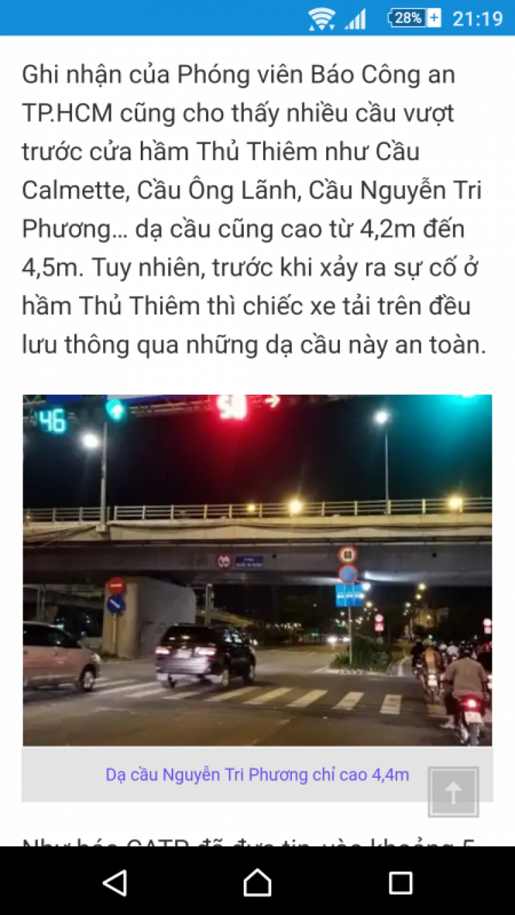 [Cập nhật] Hầm Thủ Thiêm đóng tạm thời do bị sập các tấm che - Đã thông xe cả 2 hướng