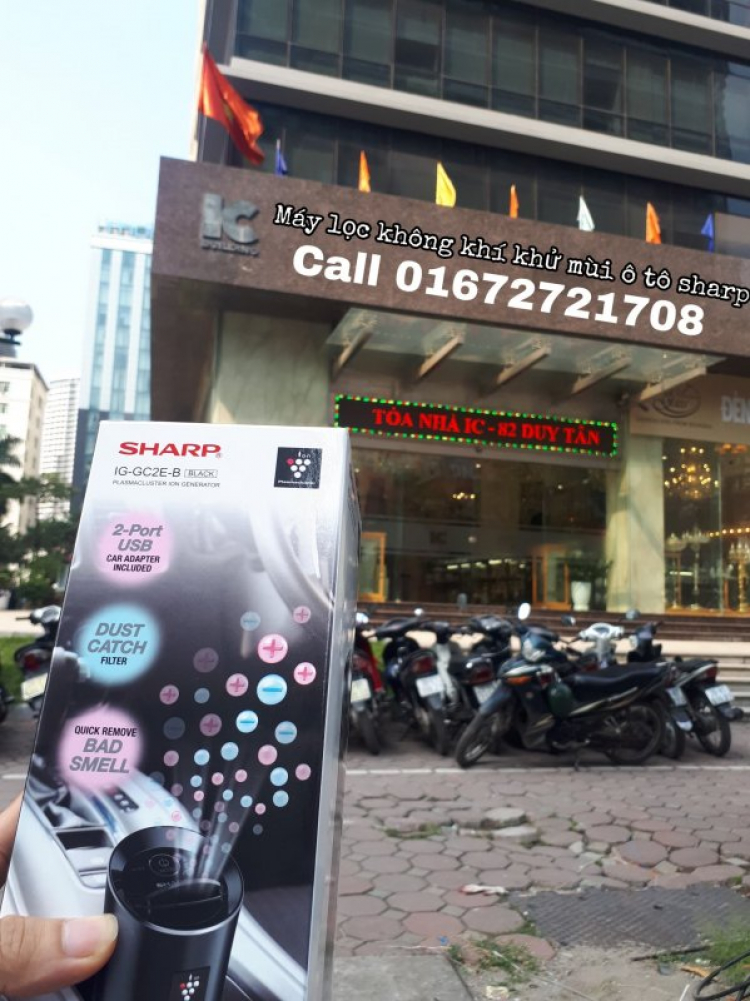 Máy lọc không khí, khử mùi trên ô tô Sharp IG-GC2E - Hàng chính hãng Máy lọc không khí, khử mùi trên ô tô Sharp IG-GC2E - Hàng chính hãng