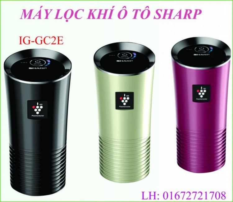 Máy lọc không khí, khử mùi trên ô tô Sharp IG-GC2E - Hàng chính hãng