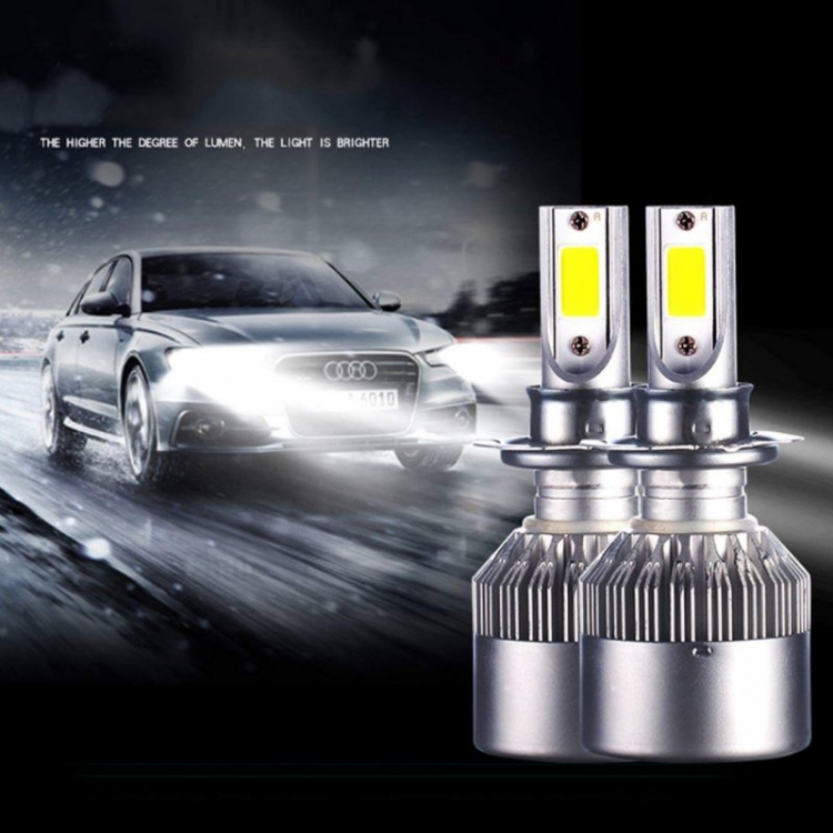 Bóng đèn led pha ô tô xe máy thế hệ mới Model C6 siêu sáng