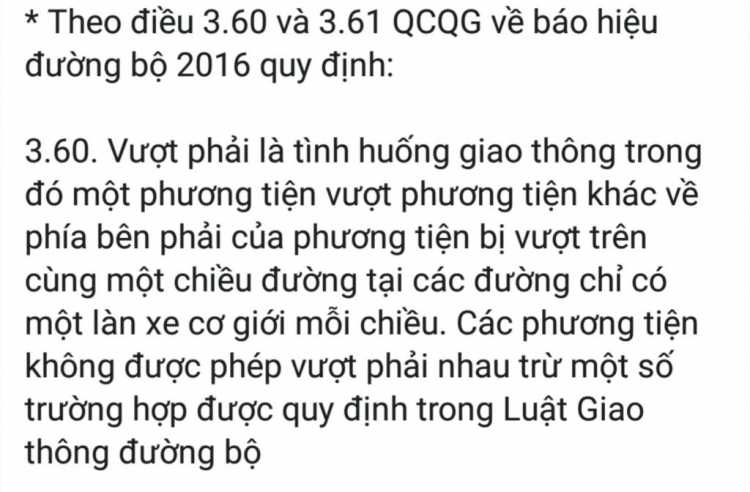 Nhờ các bác phân tích có phải lỗi VƯỢT PHẢI ???