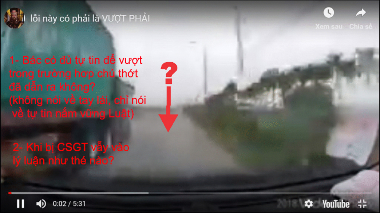 Nhờ các bác phân tích có phải lỗi VƯỢT PHẢI ??? Nhờ các bác phân tích có phải lỗi VƯỢT PHẢI ???