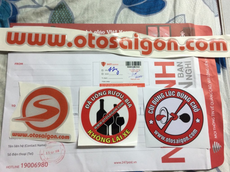 Đăng kí nhận sticker và logo của Otosaigon